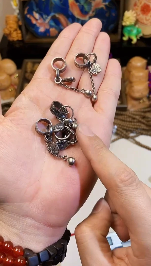 【闪购商品】非洲檀香把件三七银提溜