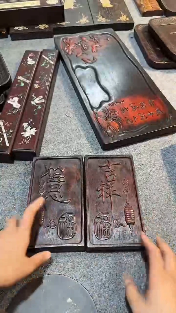 香榧木紫檀拆件雕刻板以直播间实物为准微瑕老物件