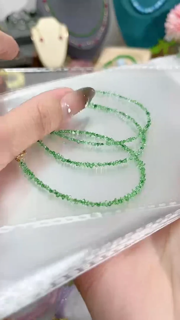 【闪购商品】钻石手链银S925镶嵌绿色99