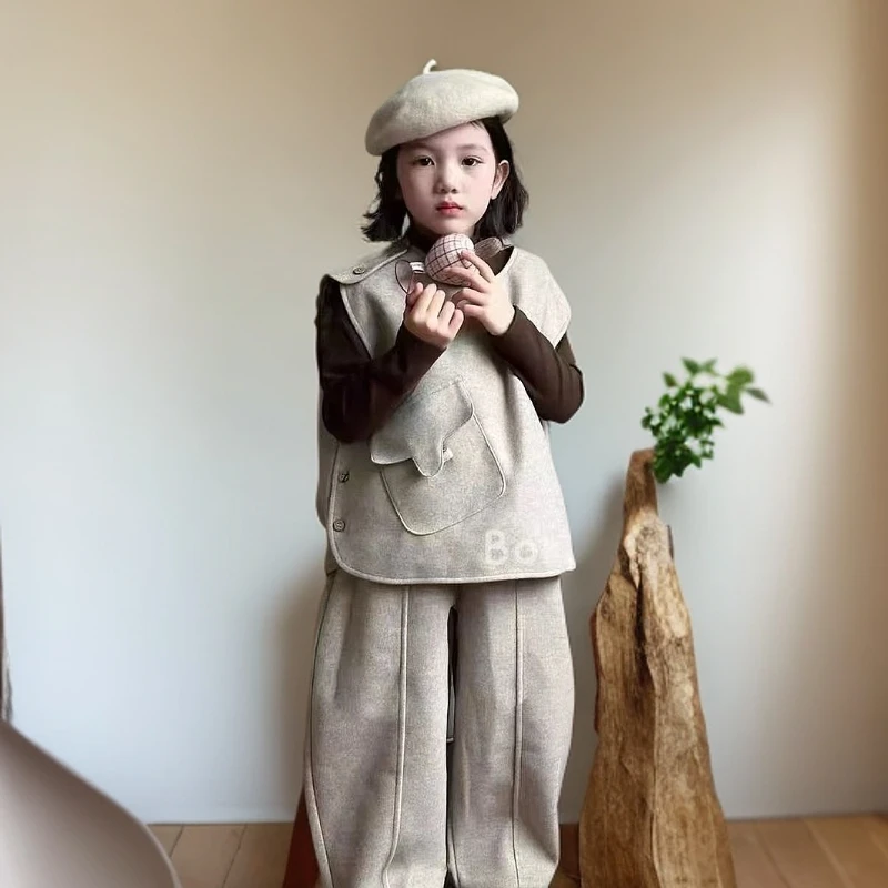 韩版女童时尚休闲三件套