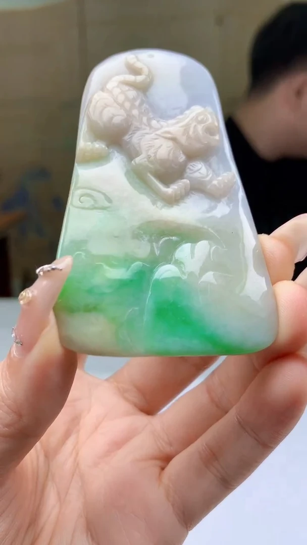 【闪购商品】定制翡翠未镶嵌4917ty-毛货挂件102