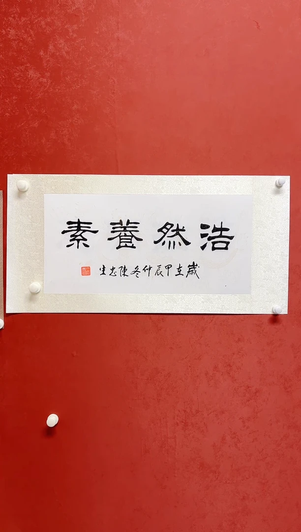 【闪购商品】书法陈忠生绫裱四字书法画芯 68*34