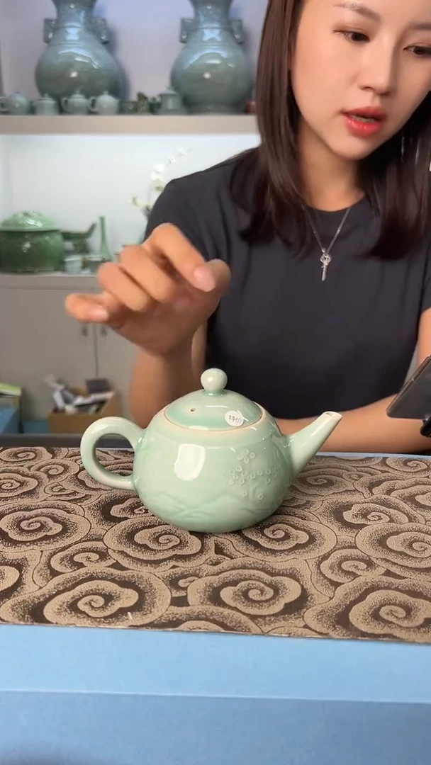龙泉云间青瓷小米茶器