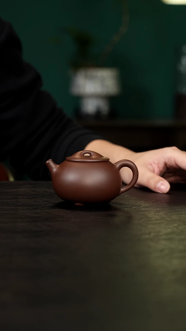 茶壶紫砂宜兴原矿  老紫泥   小满瓢  160cc