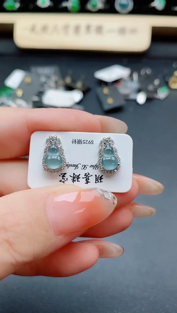 银S925镶嵌戒指翡翠1