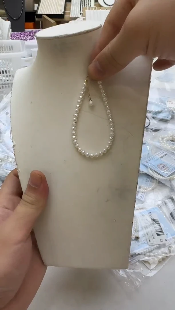 淡水珍珠手链银S925镶嵌5mm 吊小珠-孤品