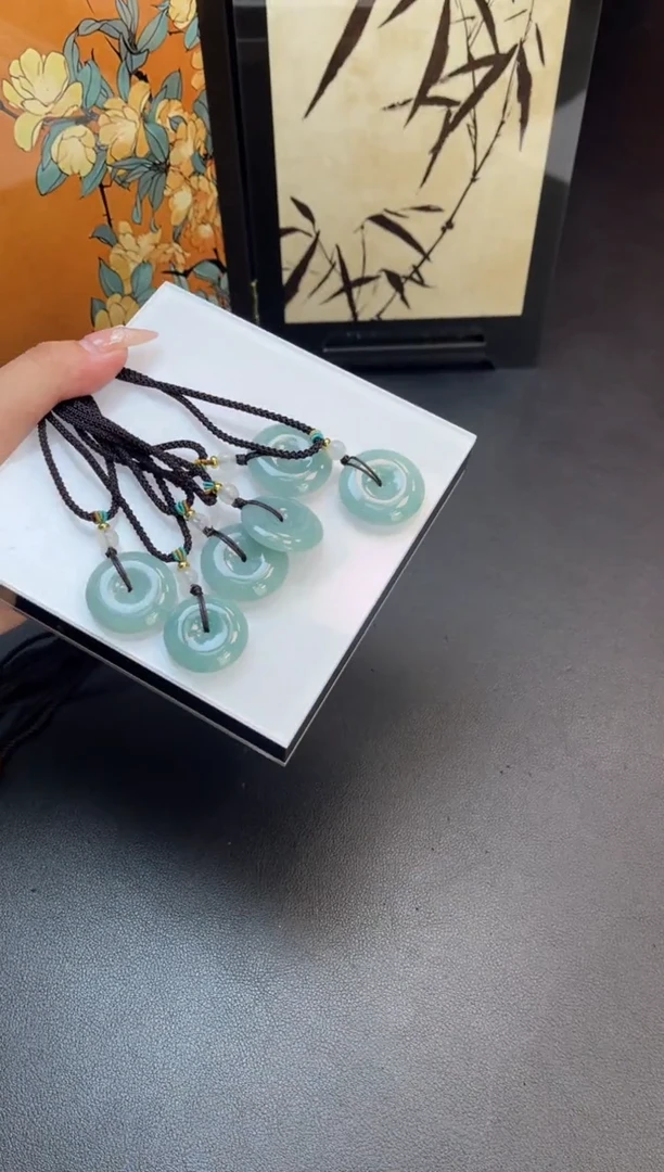 吊坠(不含链)未镶嵌翡翠平安扣W356-25090412A多样性发一