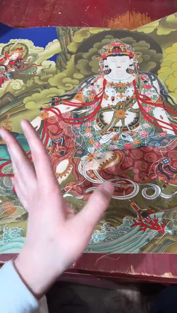 卷轴画龙妹的唐卡tk16108