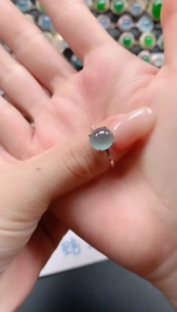 银S925镶嵌戒指翡翠111