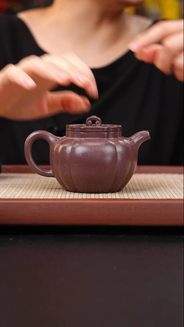 茶壶紫砂陈鹏欢全手工四号井底槽青太极如意高温260cc