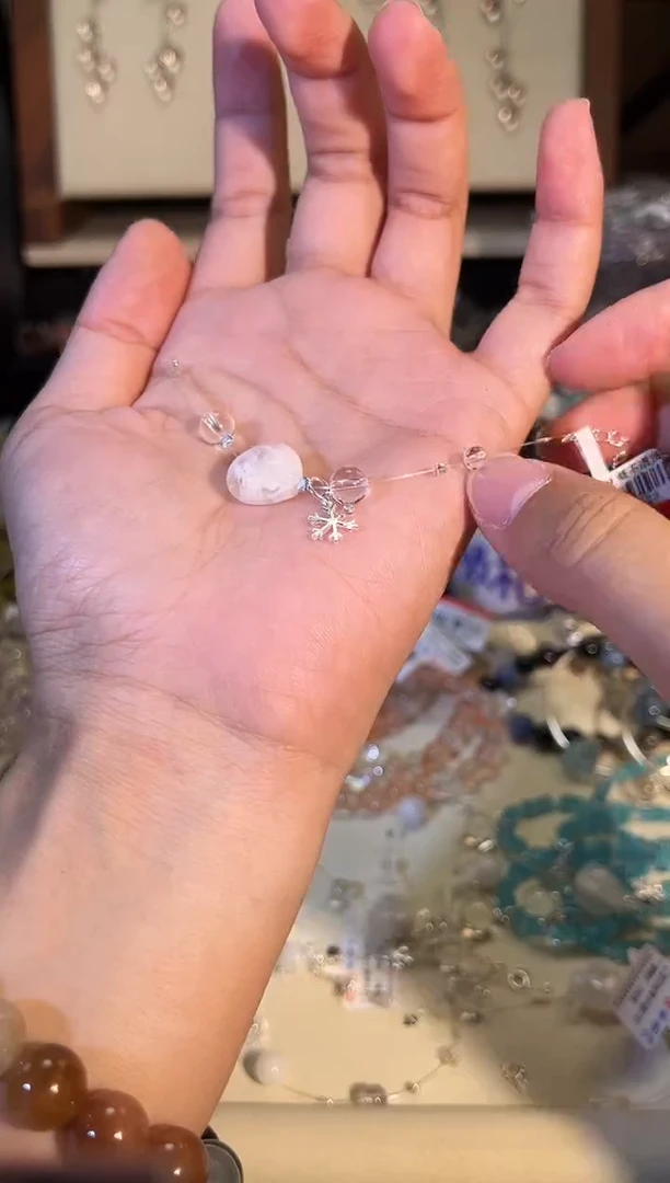 银S925镶嵌手链水晶p707多样性发货一件