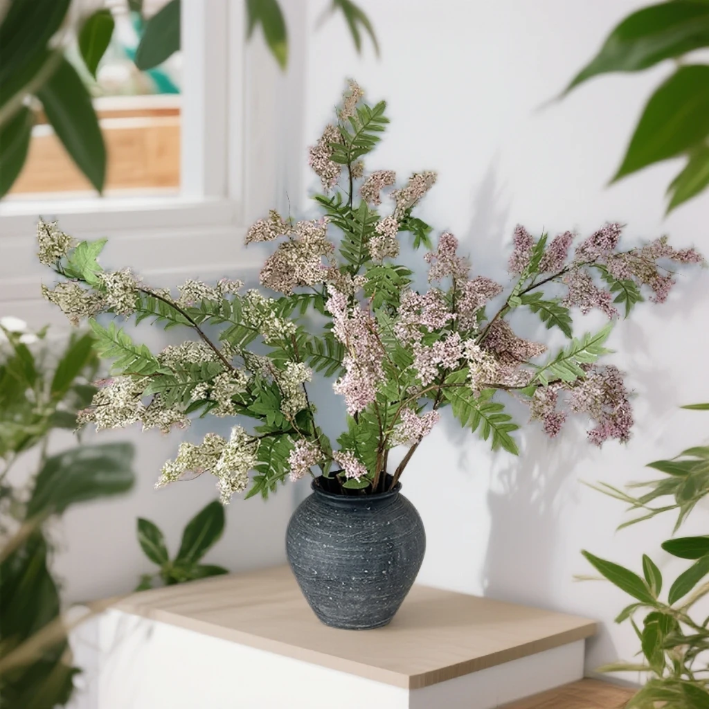 高品质仿真花假花摆设高端槐花复古家居客厅餐桌花样板房摆花