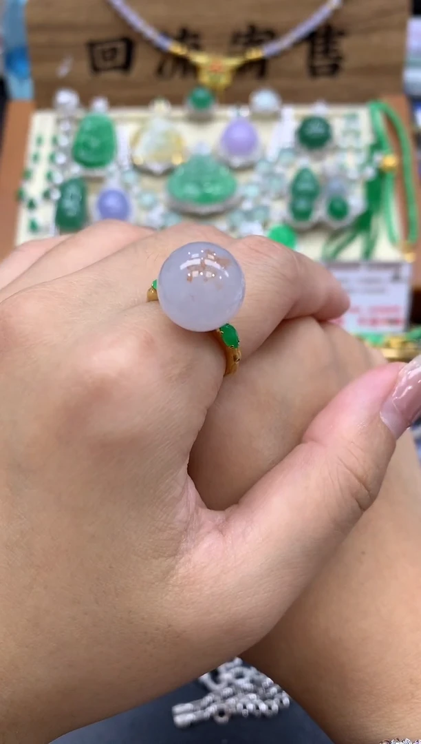 【闪购商品】翡翠戒指18K金镶嵌150-中国好珍宝