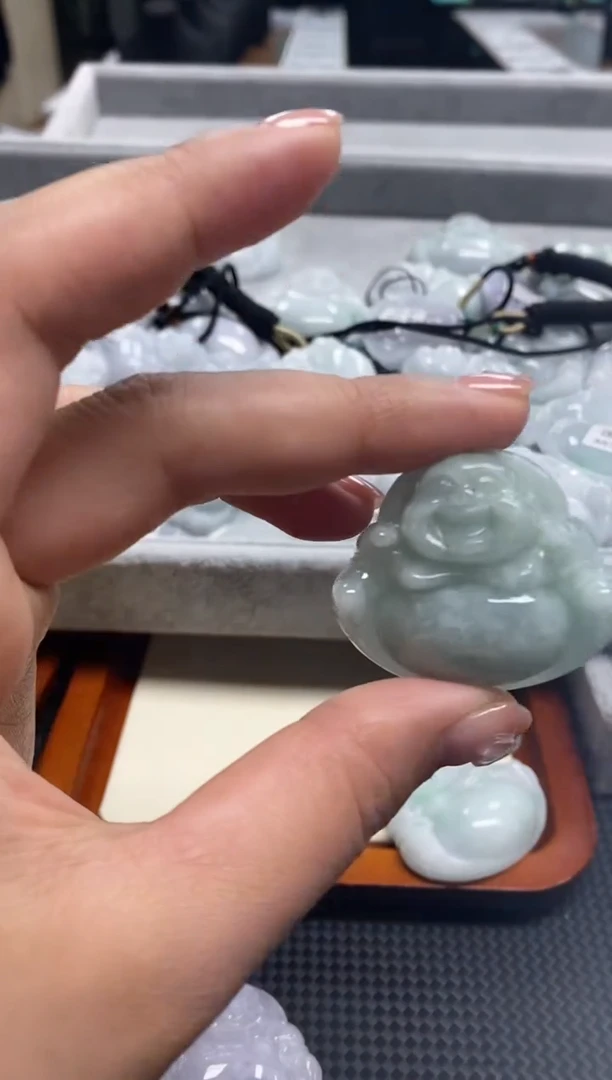 翡翠未镶嵌项链a6天然缅甸A货翡翠