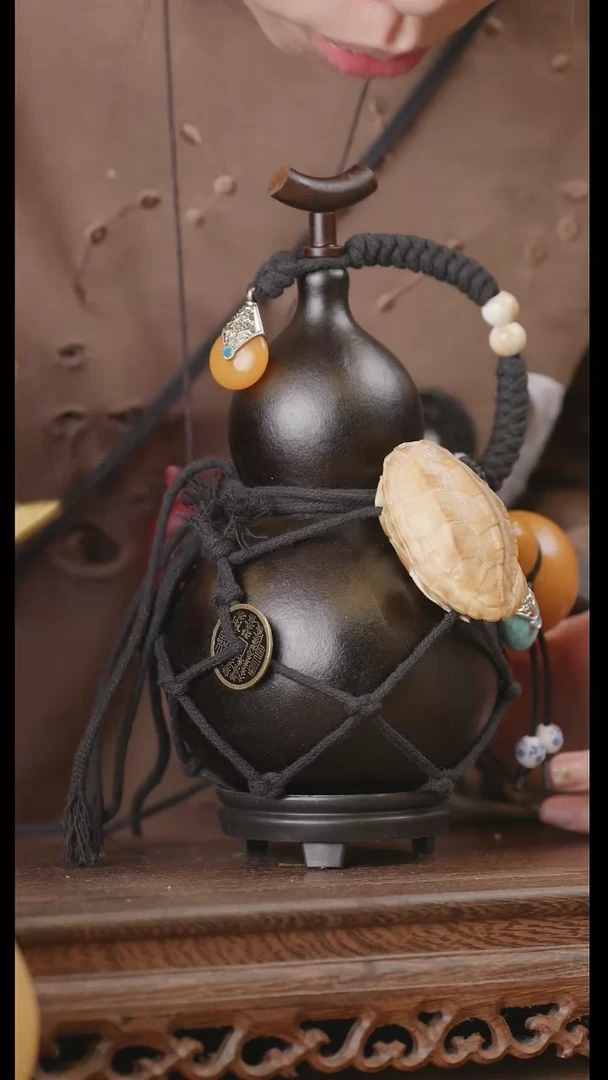 【闪购商品】127号精品天然大漆工艺防渗内胆酒葫芦~