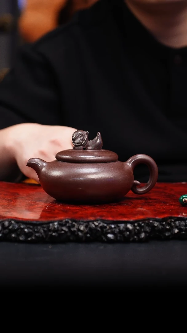 【闪购商品】紫砂茶壶44cc   卧虎,WZG,老紫泥