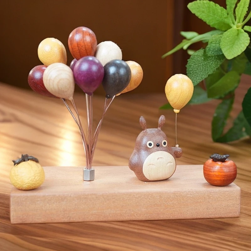 气球龙猫摆件情侣送礼客厅装饰品卡通可爱工位桌面