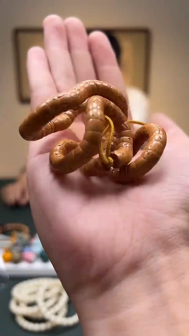 桃核手串7mm纯手工精工桃核大肠手持