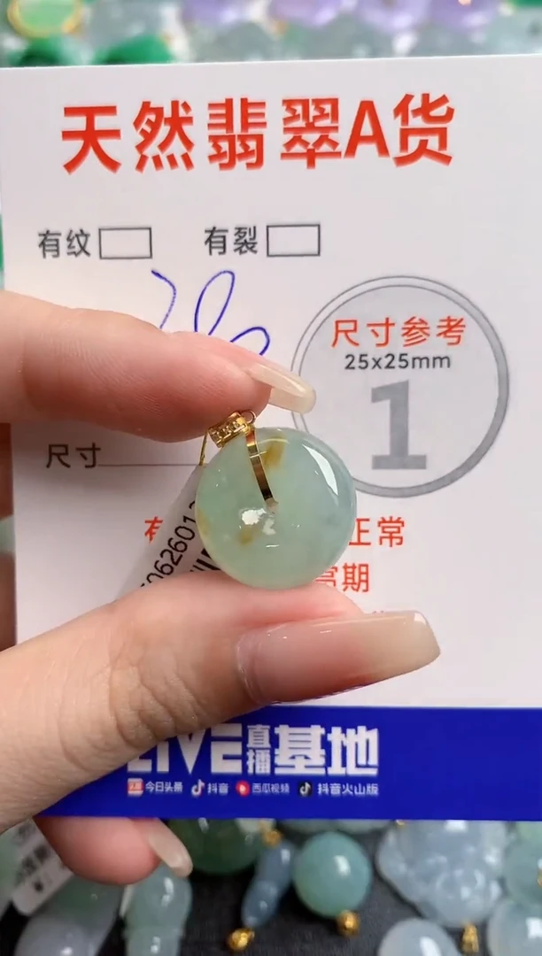 翡翠18K金镶嵌颈饰0550187555