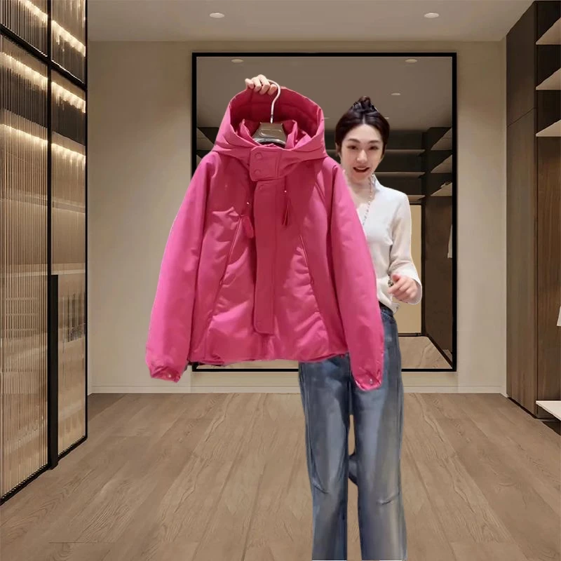 春装女款2025年新款洋气减龄连帽冲锋衣小个子百搭休闲夹克外套潮