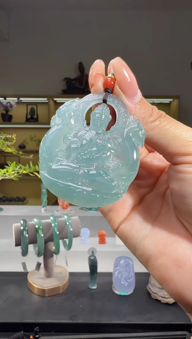 吊坠(不含链)未镶嵌翡翠观音