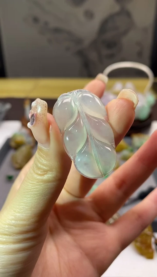 未镶嵌挂件翡翠叶子