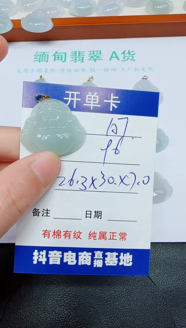 翡翠未镶嵌吊坠(赠链)A7