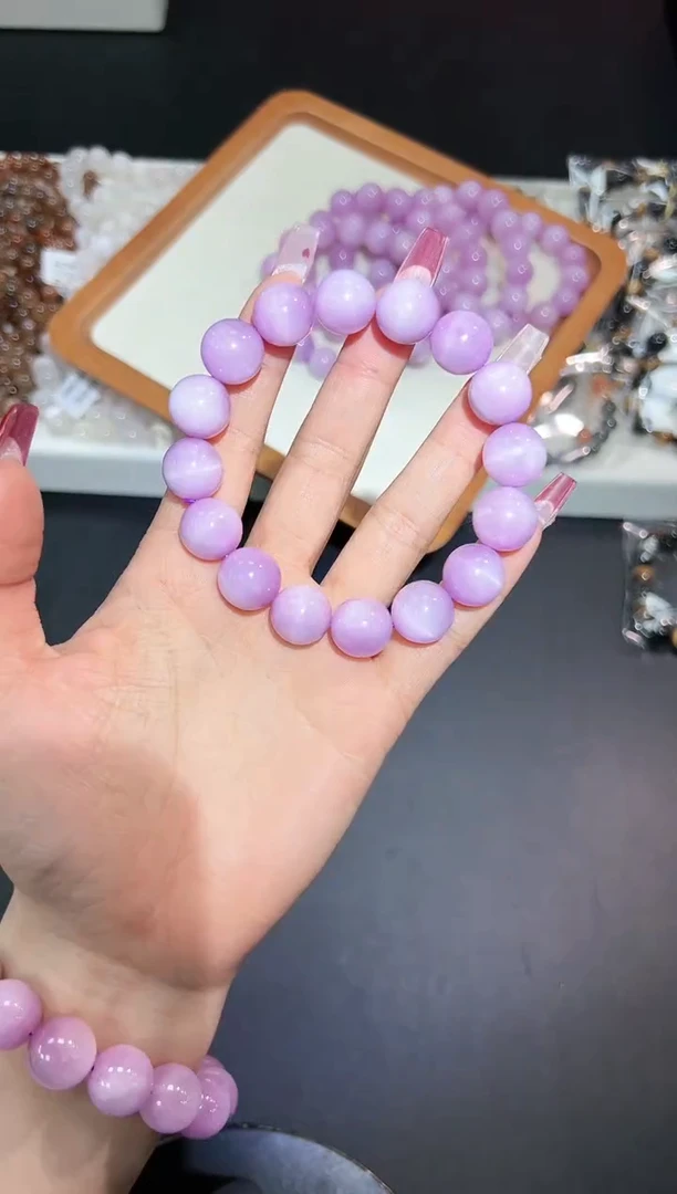 【闪购商品】锂辉石手串未镶嵌95n多样性发其一/1条13mm默认微瑕