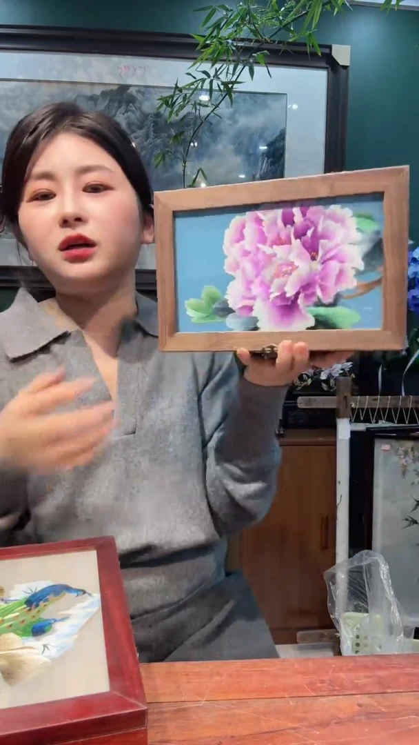 横款非遗苏绣手工刺绣盒子