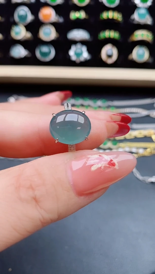 【闪购商品】翡翠戒指银S925镶嵌0805508