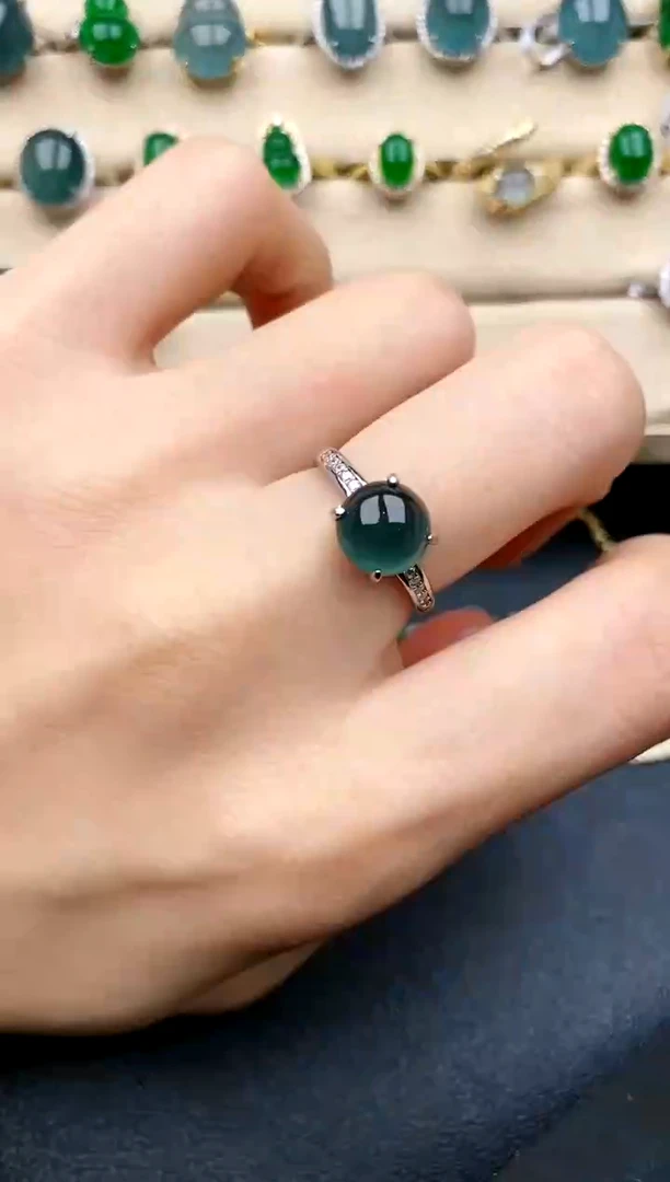 【闪购商品】翡翠戒指银S925镶嵌....