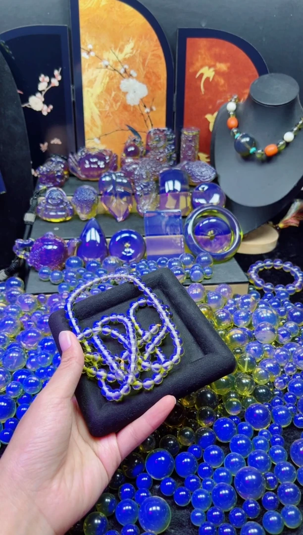 多米尼加净水蓝8m108颗手串