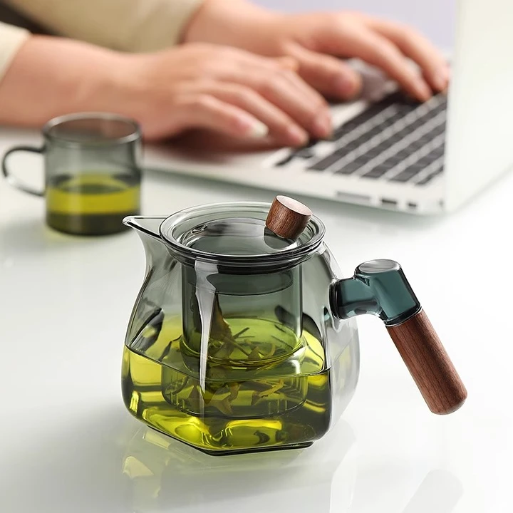 玻璃泡茶壶家用耐热茶水分离办公室茶壶家用泡茶