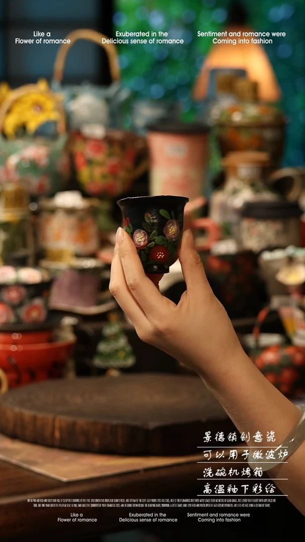 陶瓷景德镇高温釉下彩手工手绘款式@A0138@