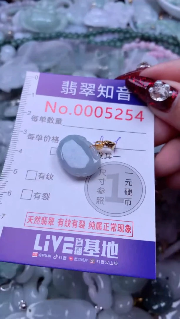 吊坠(不含链)未镶嵌翡翠5254