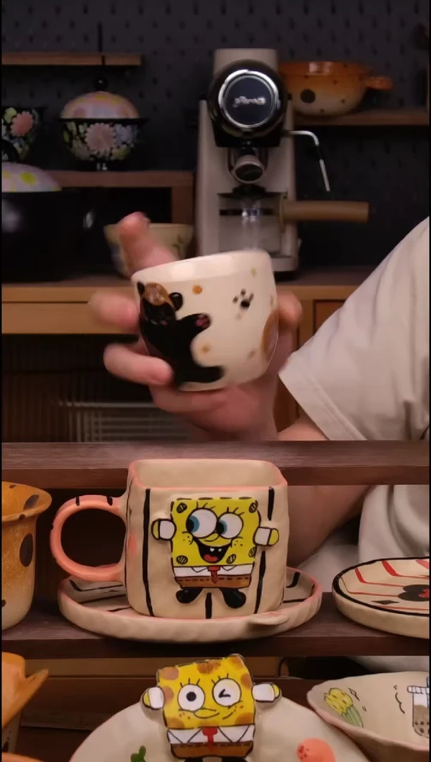 杯子景德镇可爱设计师款陶瓷