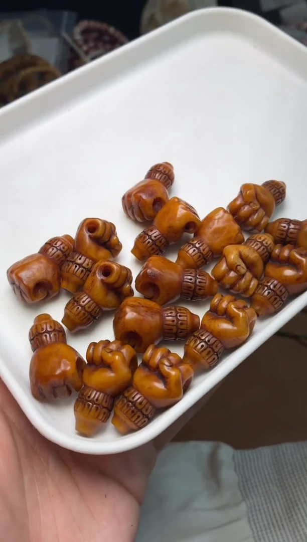牛骨手串/手链p1466 大权在握 有棕裂