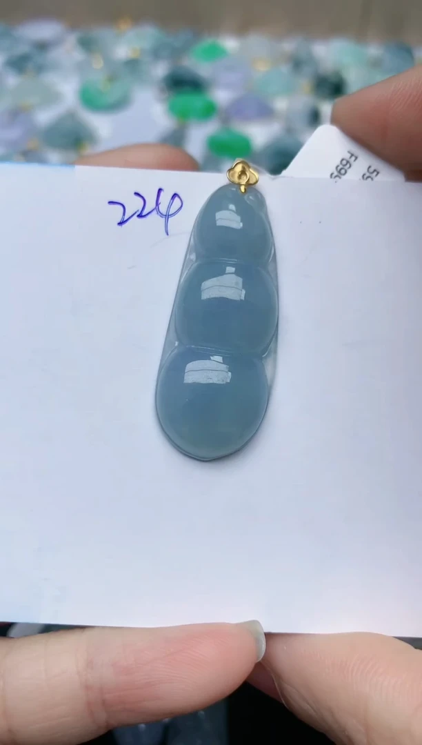 【闪购商品】翡翠颈饰18K金镶嵌天然翡翠A货    224