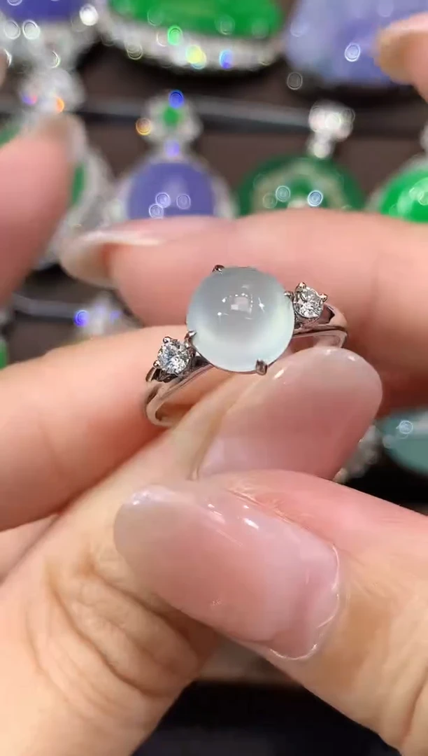 18K金镶嵌戒指翡翠D13