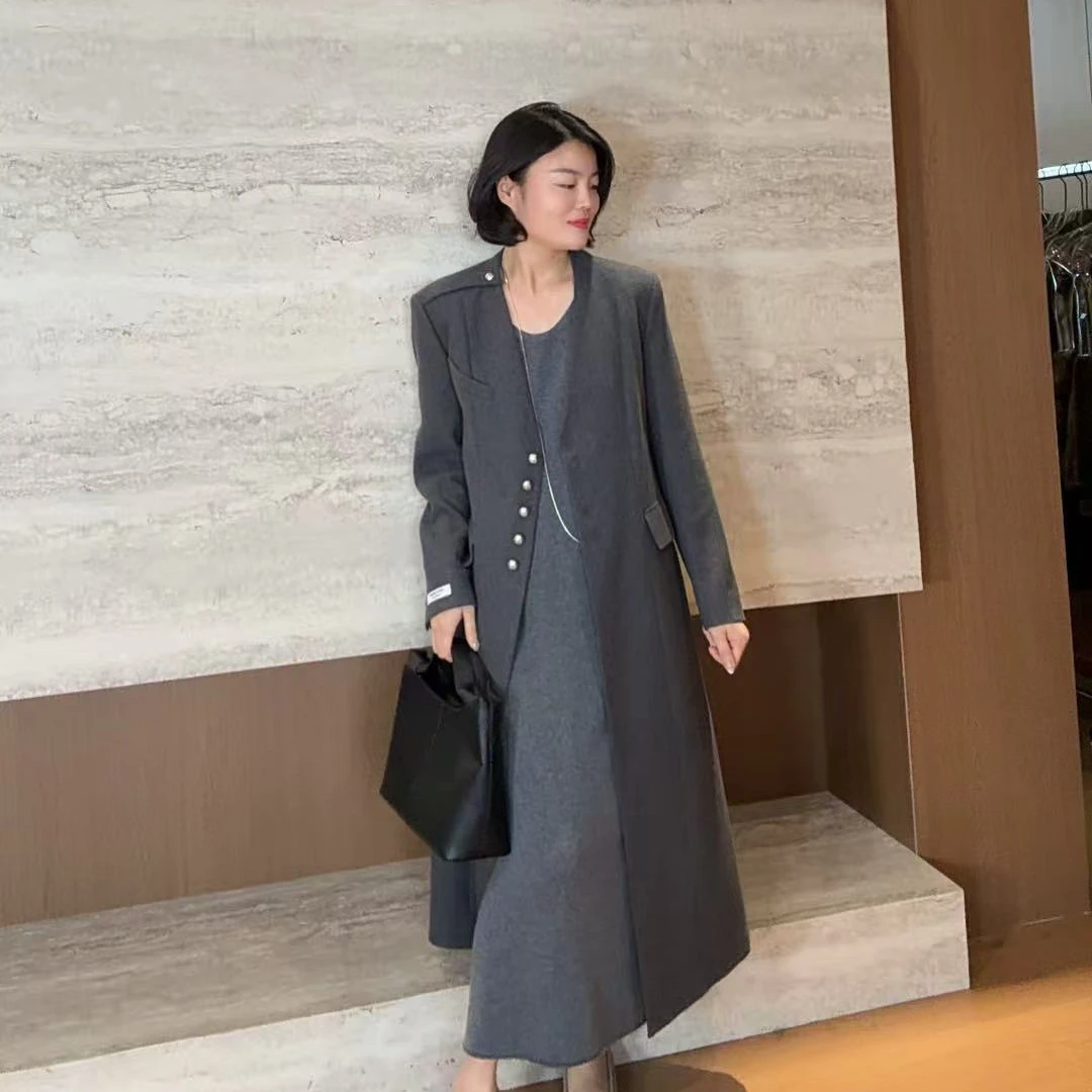 TANTAN 气质显瘦宽松韩版秋冬大衣毛呢外套3227