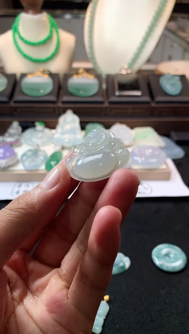 未镶嵌定制翡翠腐**双   3906毛货不退不换