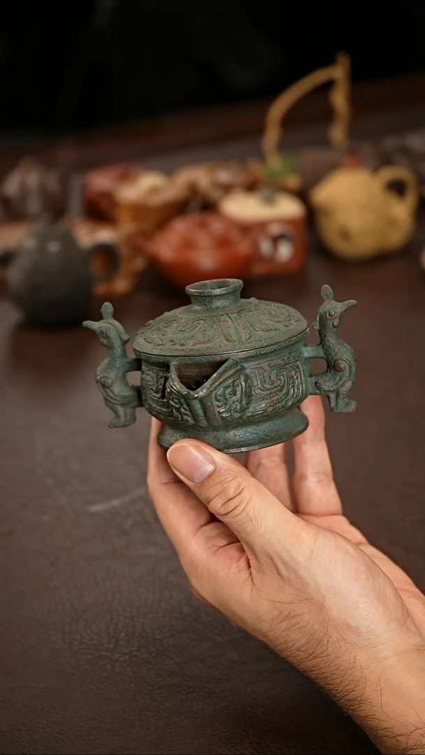 茶壶紫砂双凤宝瓶紫砂壶