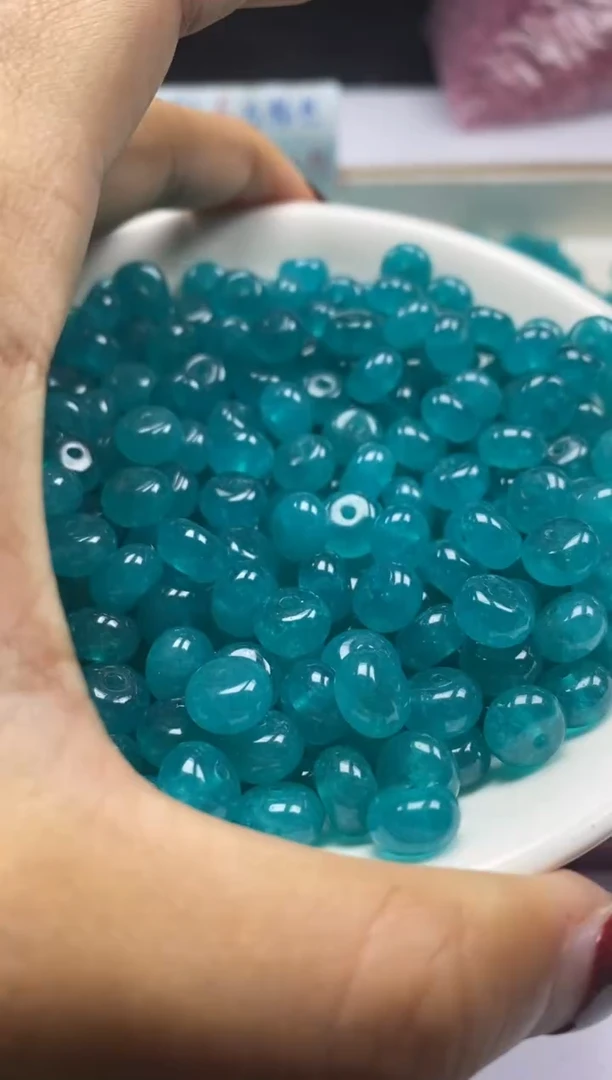 【闪购商品】玛瑙/玉髓颈饰未镶嵌w2145天河石算盘8*5mm*40颗