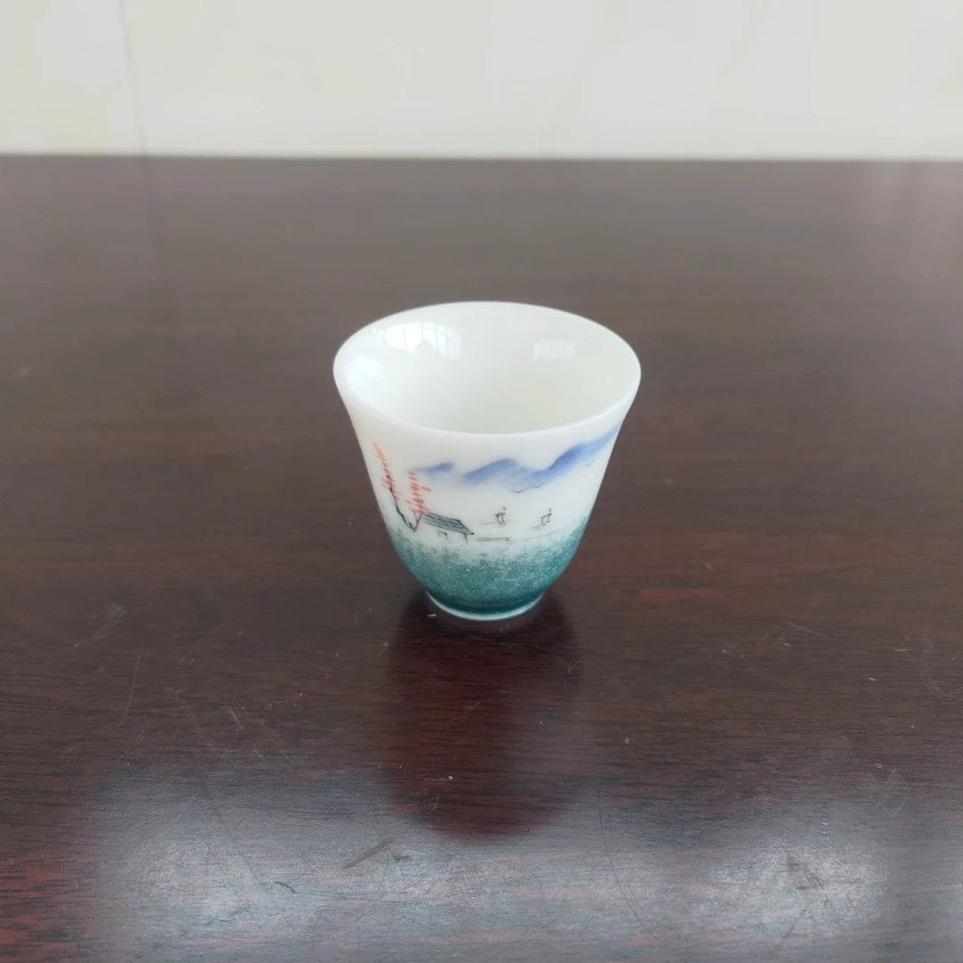 渐变水墨山水陶瓷茶杯（个人回血） 主人杯 陶瓷
