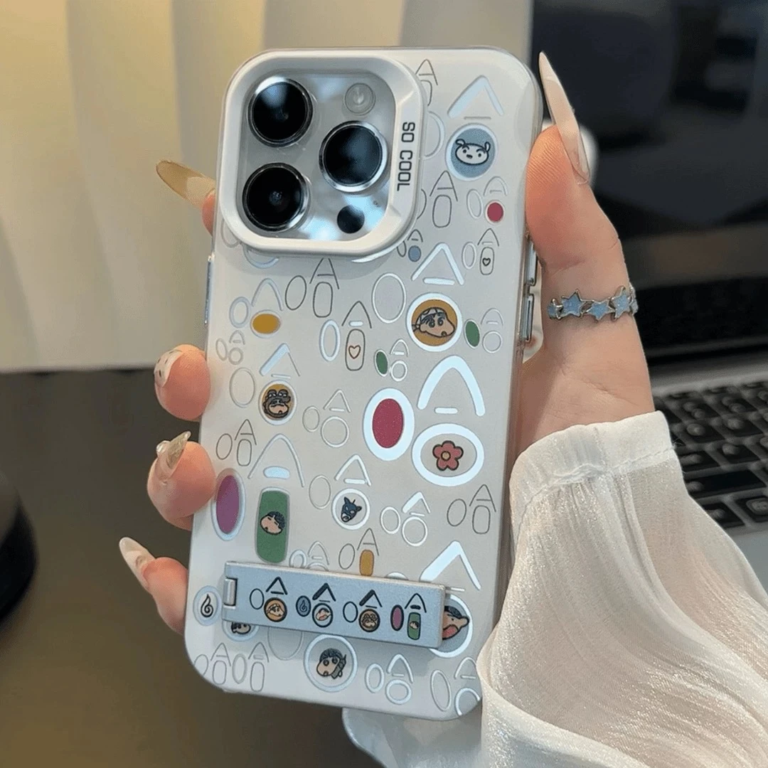 【适用苹果/华为/荣耀/OPPO/VIVO/小米】哈哈哈小新彩银可爱手机壳