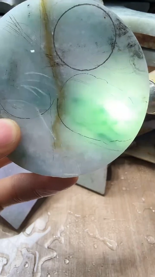 裸石翡翠天然翡翠A货花594