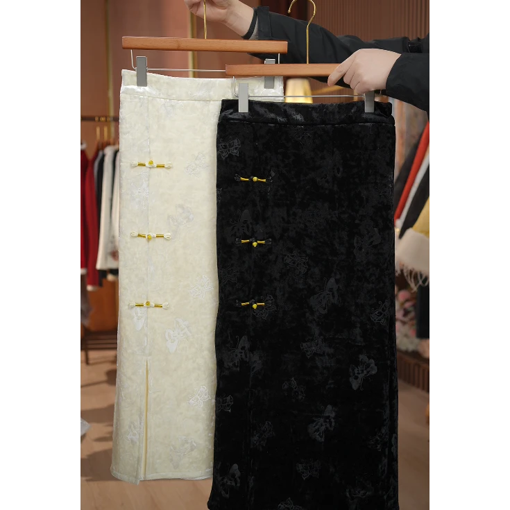 《 洛初-半身裙》新中式提花复古国风休闲百搭高定加绒半身裙