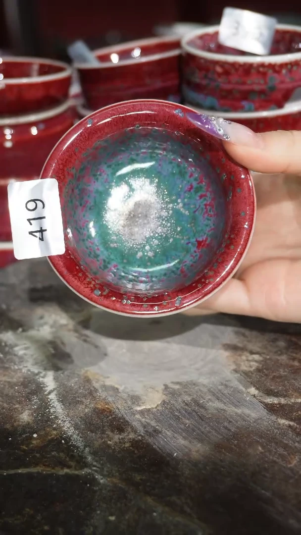 摆件陶精品窑变钧瓷茶器