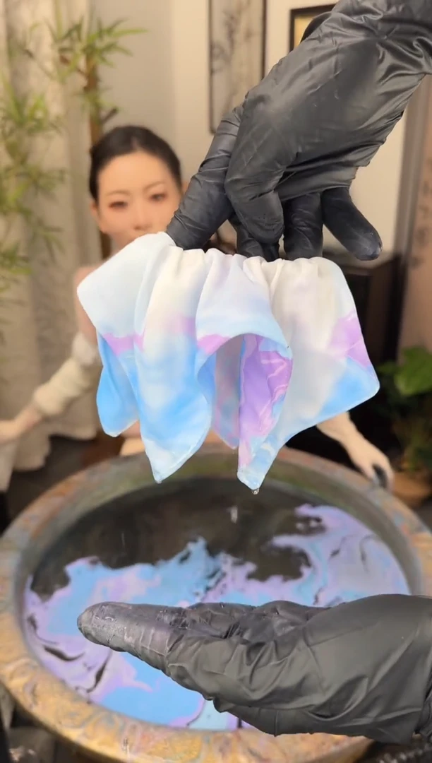 29 蓝紫色 方巾发圈