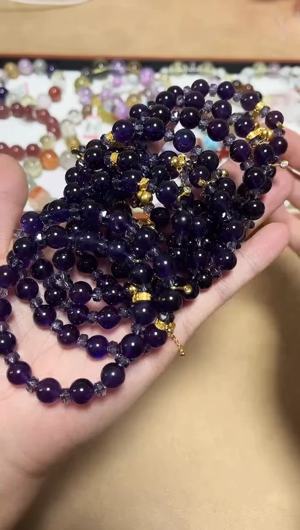 未镶嵌手链水晶18-7紫水晶设计款手链多样性发其一
